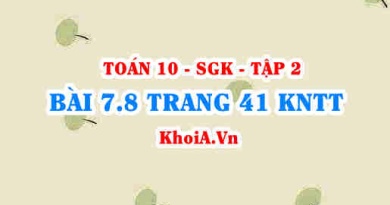 Bài 7.8 trang 41 Toán 10 Kết nối tri thức Tập 2